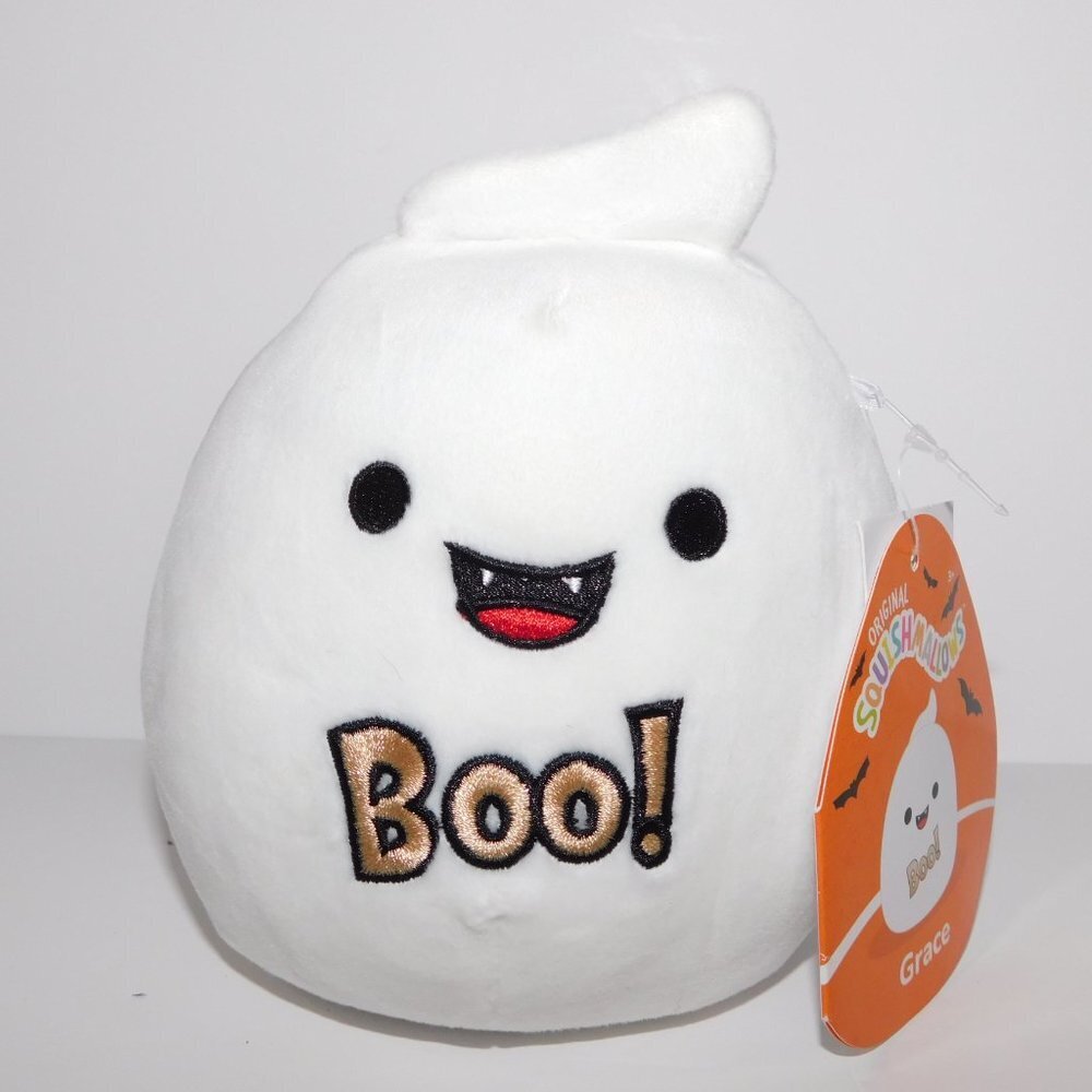 SQUISHMALLOWS 5” GRACE THE GHOST White Smiling teeth NEW w Tag